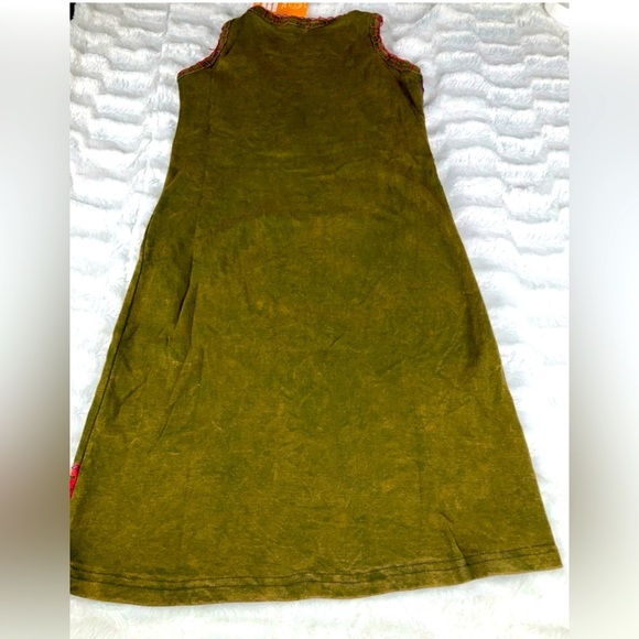 K.P.C. Women’s Dress Size Medium. Hand Stitched Beautiful Colorful Made In Nepal - Picture 6 of 9